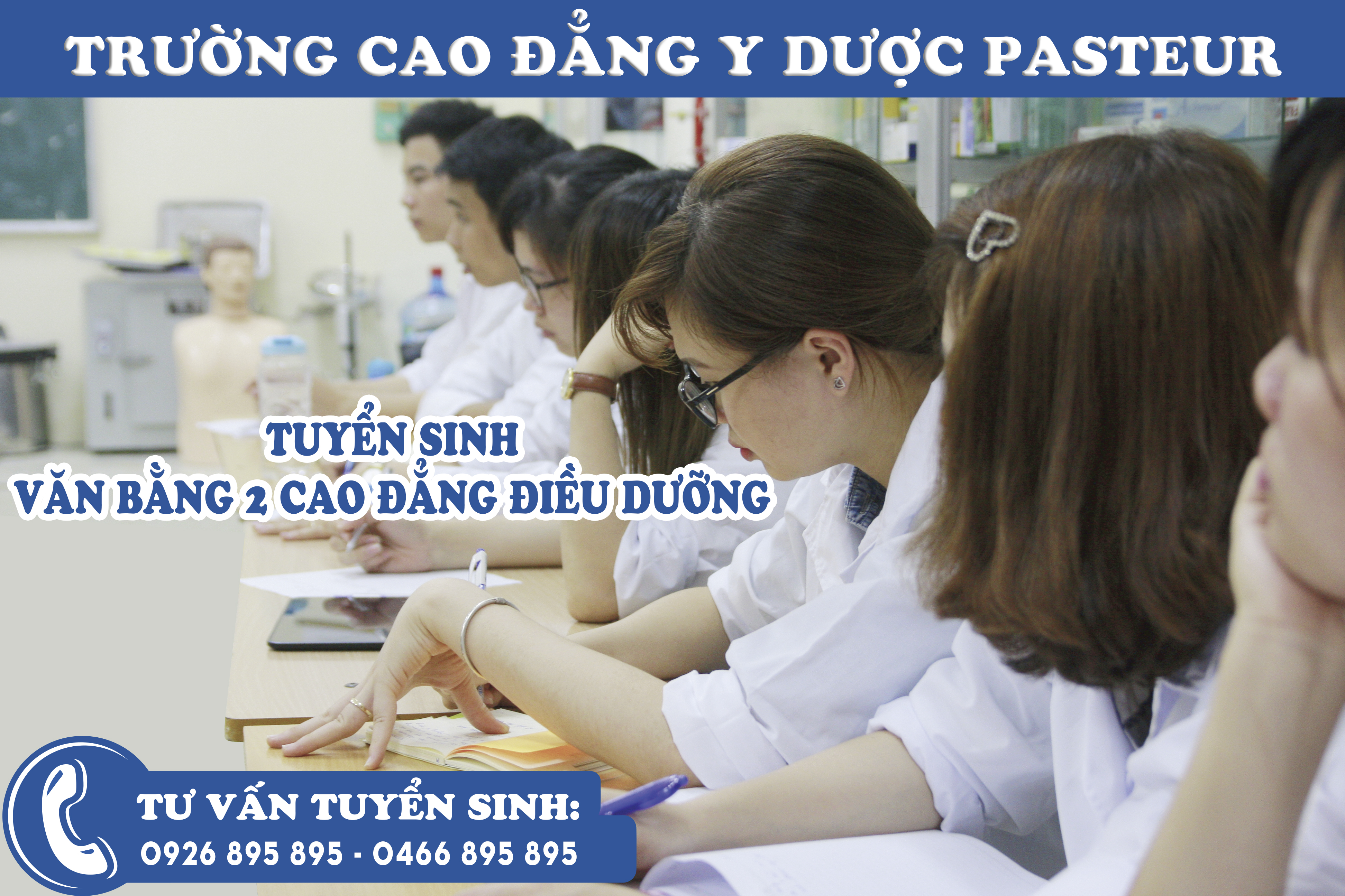 Trường Cao đẳng Y Dược Pasteur tuyển sinh văn bằng 2 Cao đẳng Điều Dưỡng 